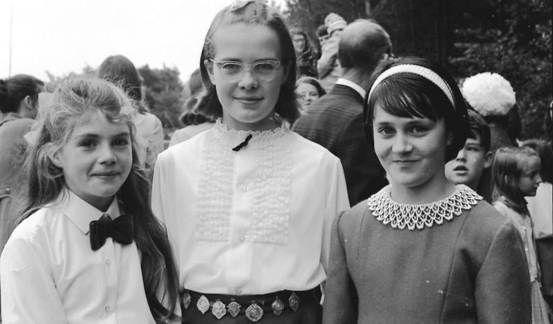 Prizewinners in the dancing competitions at the Ballygar Gymkhana and Aeríocht in August 1971 included (from left) Bridie Kelly, Newbridge, who came first in the Under 12 Jog competition; Mary Nolan, Ballygar, who was first in the Under 14 Jog competition; and Margaret Kelly, Shanballymore, who was second in the Under 12 Jog competition.