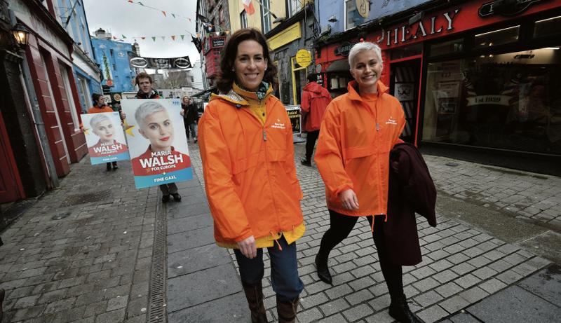 Government report...Galway West Deputy Hildegarde Naughton, here canvassing in the city with Fine Gael European candidate Maria Walsh, issues her climate change report this week.