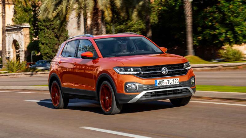 The VW T-Cross crossover SUV.