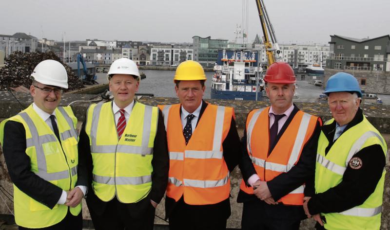 Pictured at the Port of Galway celebrating leading Irish metal recycling company, Oran Metal Group’s 50 years in business, along with the announcement of a further one million euro investment annually in the company’s sustainability programme is (l-r) CEO of the Port of Galway, Conor O'Dowd; Harbour Master Captain Brian Sheridan; Managing Director of Oran Metal Group, Patrick Walsh; General Manager of Galway Metal Company Ltd, Mark Casserly; and General Manager of City of Galway Shipping, Tom McElwain. With three sites nationwide in Galway, Limerick and Laois, Oran Metal Group, headquartered in Oranmore, is at the forefront of sustainable recycling, exporting recycled steel as raw material to steel mills in southern Europe. Photo:-Mike Shaughnessy