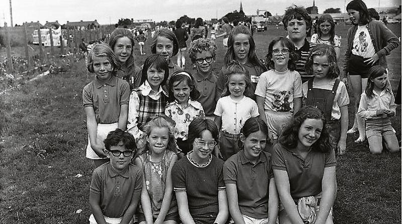 Prizewinners in the BLOE County Galway Championships in Gort in August 1975 were, front row, from left: John Gilligan, Eileen Shaughnessy, Tony Murphy, Edel Cunningham and Mairead Walsh. Second row (from left): Carmel Burke, Grace Cunningham, Regina Cunningham, Angela Shaughnessy, Anne Murray and Eithne Walsh. Third row (from left): Noreen Shaughnessy, Noreen Burke, Kevin Egan, Kathleen Shaughnessy and John Melvin.