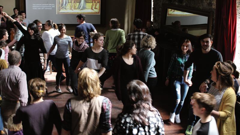 Participants in an Early Music dance workshop.
