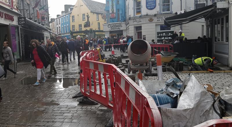 Works taking place on Shop Street this week.