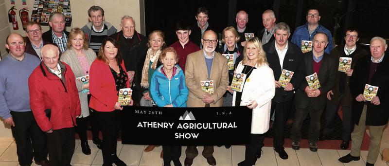 Pictured at the launch of the official schedule for the 130th Athenry Agricultural Show on Sunday, May 26 were society members (from left): Paddy McGee, Pat Hynes, Paddy Ardiff, Mattie Rabbitte, Mary O'Keefe, Michael Commins, Claire Rooney, Willie Hoyne, Margaret Murphy, Celia Donnelly, Morgan Rabbitte, Noel Burke, Kieran O'Keefe, Nora Speirs, Kieran Somers, Shelley Herterich-Quinn, David Rooney, John Burke, Patrick Kennedy-Lydon, Michael Donnellan, Robbie Fallon and Eamonn Brody. Photo: EIREFOTO.
