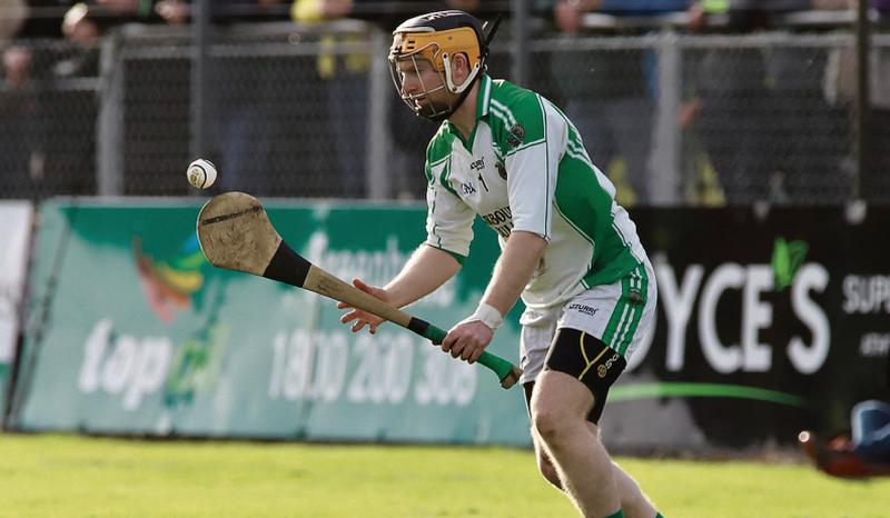 Sarsfields goalkeeper Ciarán Dolan whose team edged out neighbours Cappataggle in Sunday's senior hurling championship clash at Duggan Park.