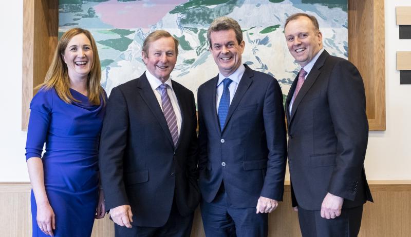 Pictured at the launch of PwC One Galway Central, PwC's new location in Galway, are (from left) Gillian Lowth, PwC Galway Assurance Partner; former Taoiseach Enda Kenny TD; Feargal O'Rourke, PwC Ireland Managing Partner and Ken Johnson, Senior Partner and Assurance Leader, PwC Galway.