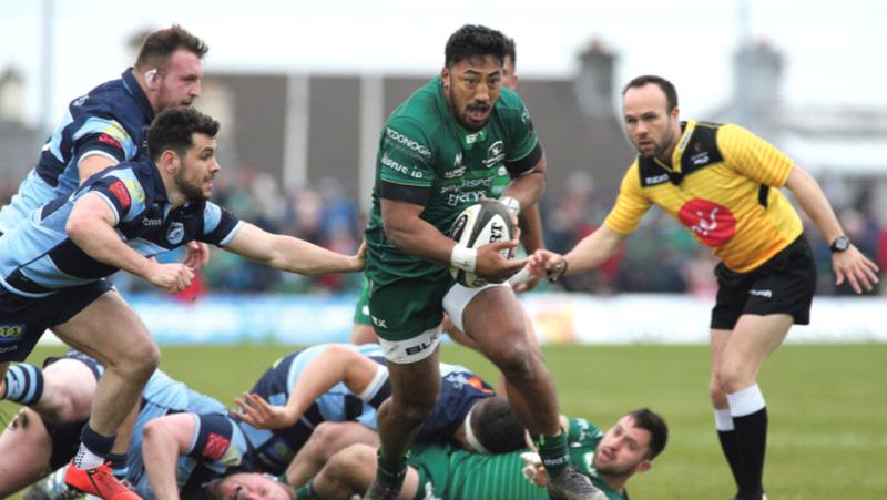 Connacht's Bundee Aki who will be vital to their hopes of overcoming Ulster in the PRO14 quarter-final at Kingspan Stadium on Saturday.