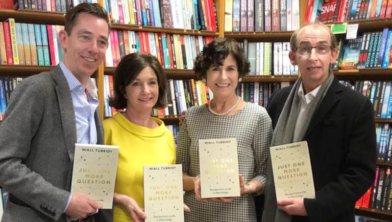 The Clifden Bookshop hosted the Clifden and Connemara launch of Niall Tubridy’s new book “Just One More Question”. Niall (right) and his brother Ryan are pictured at the launch with Nicole Shanahan (left) and Máire O’Halloran of The Clifden Bookshop.