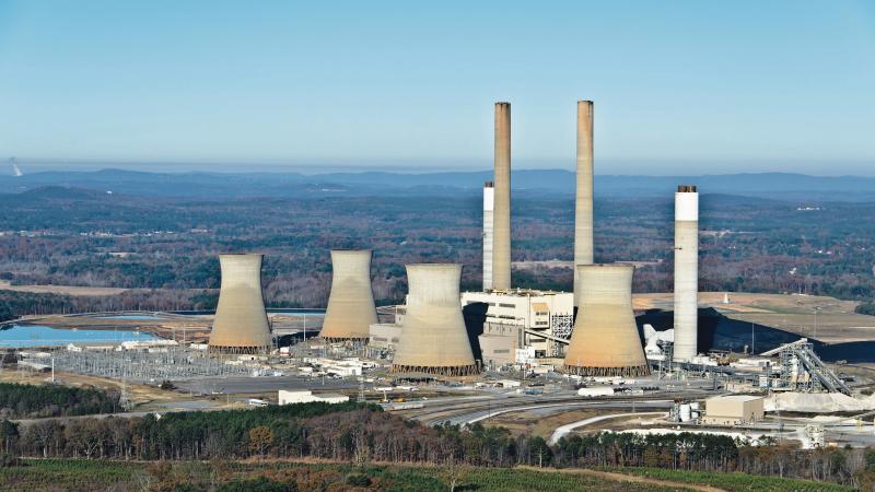 Plant Bowen in Georgian, USA, the coal-fired power plant, which burns in the region of 11 million tonnes of coal annually.